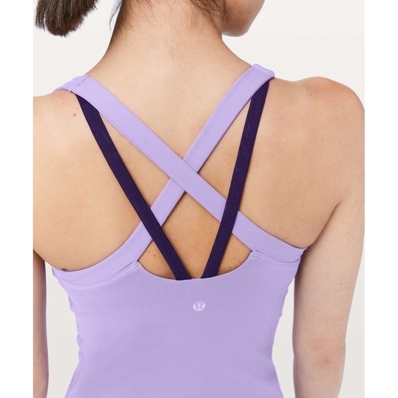 S017 Lululemon Rally Your Heart Tank - Enchanted Iris/Dark Court Purple - Picture 4 of 12